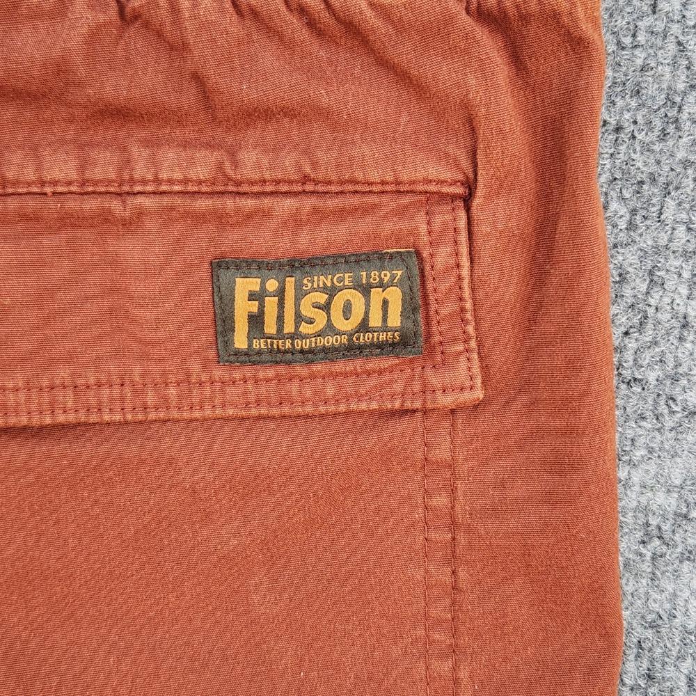 Filson Men's Rust Drawstring Utility Shorts - Picture 6 of 9